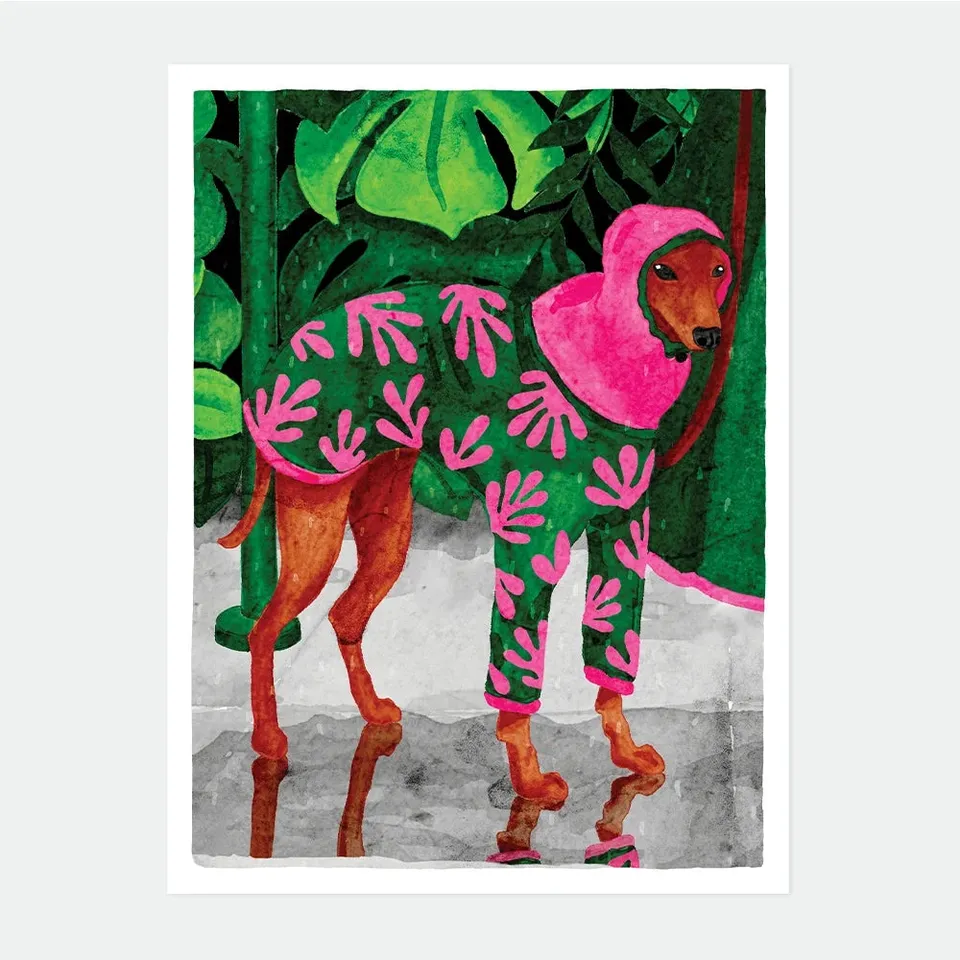 all-the-ways-to-say-rainy-dog-affiche-teckel-29-7x39-7-cm image 1