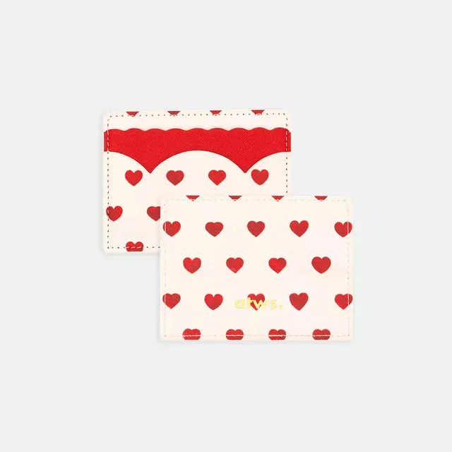 all-the-way-to-say-heart-porte-cartes-cuir-pu-c-urs-8-cm image 1