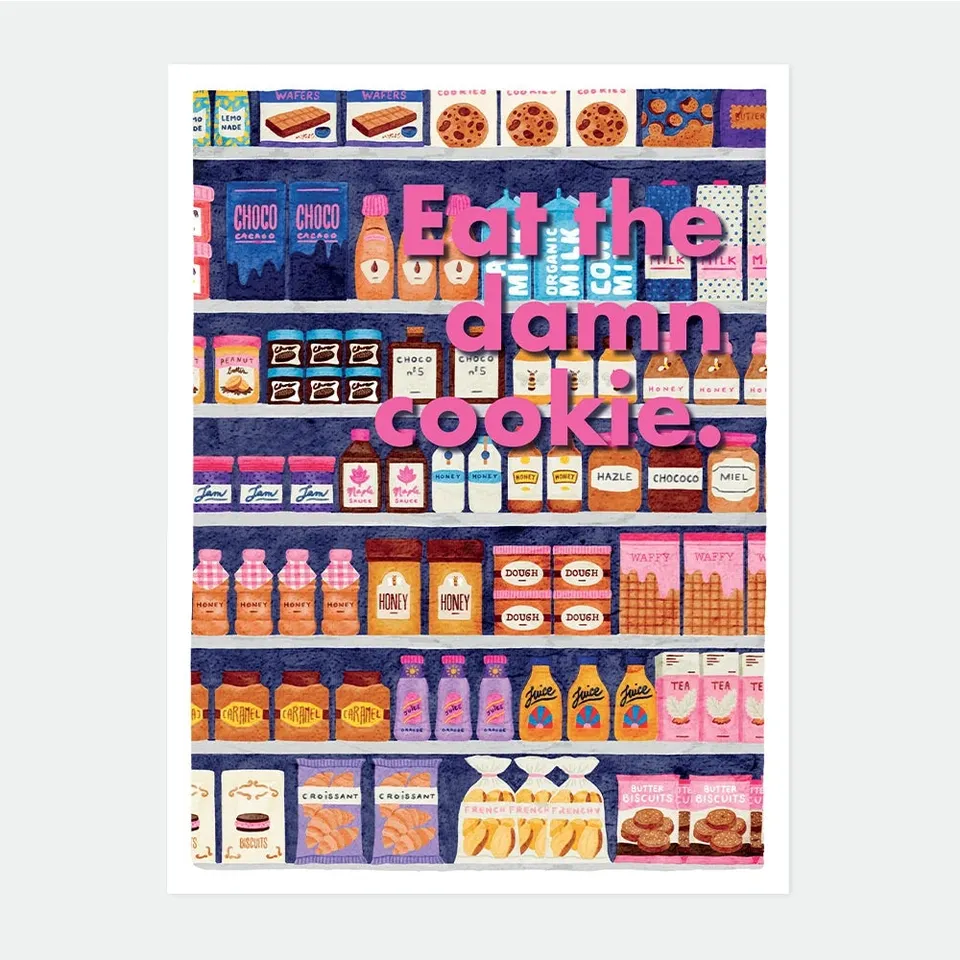 all-the-ways-to-say-eat-the-damn-cookie-affiche-cuisine-rose image 1