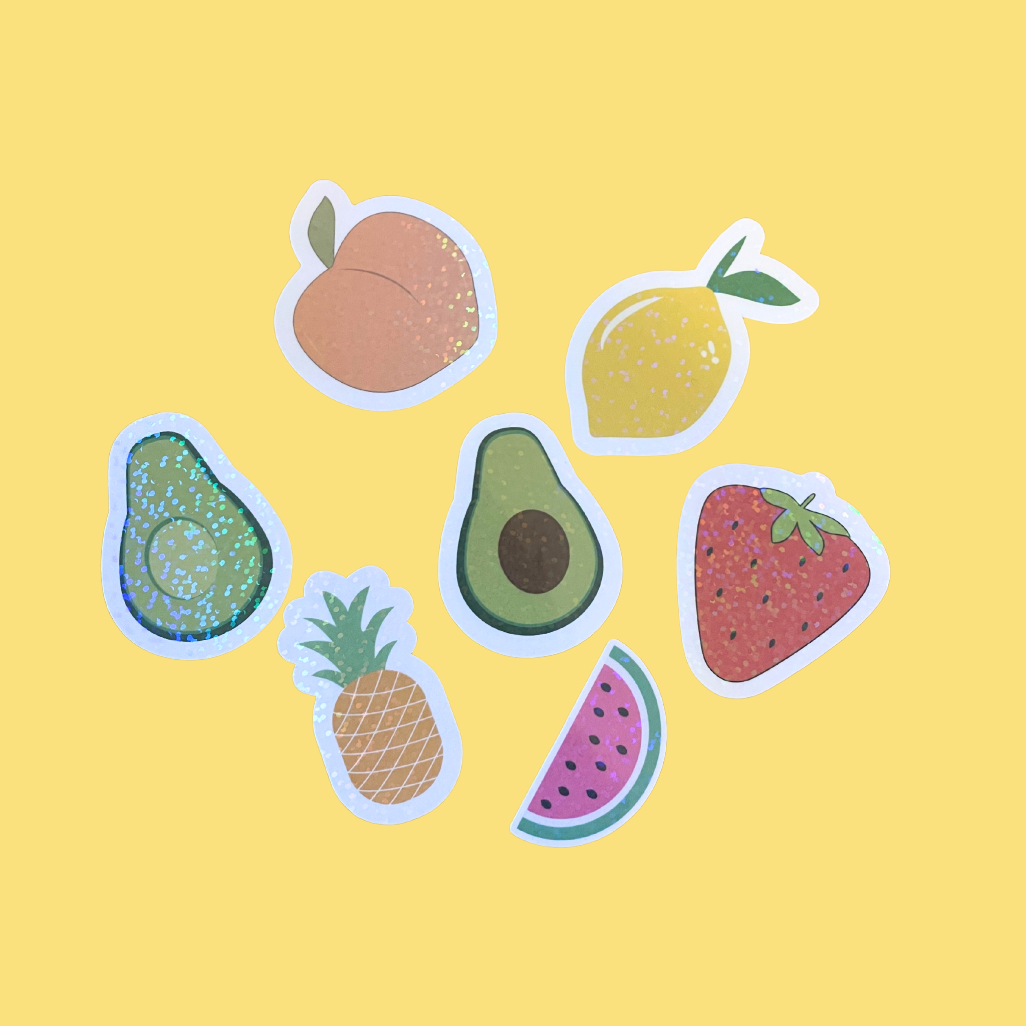 atelier-naholi-pack-stickers-mon-petit-march-7-fruits-holographique image 2