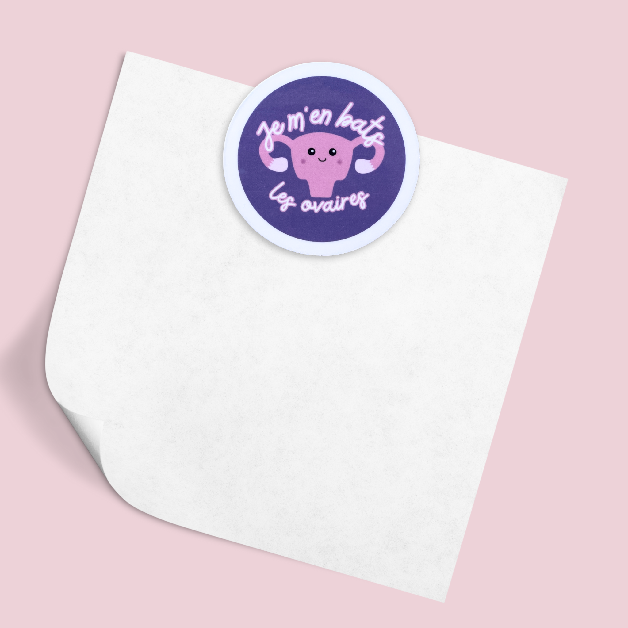 atelier-naholi-ovaires-magnet-rond-5-cm-ut-rus-humour image 1