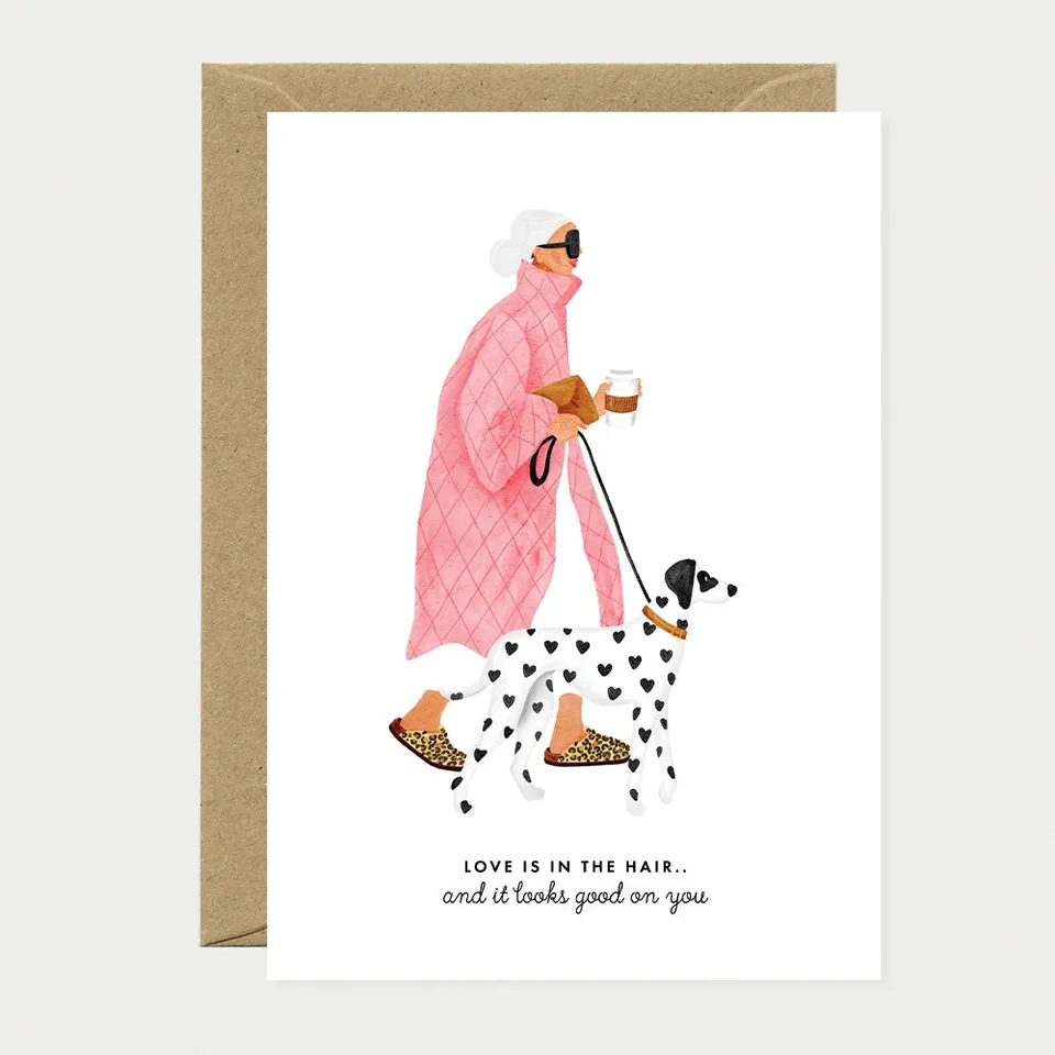 all-the-way-to-say-love-is-in-the-hair-carte-a6-dalmatien image 1