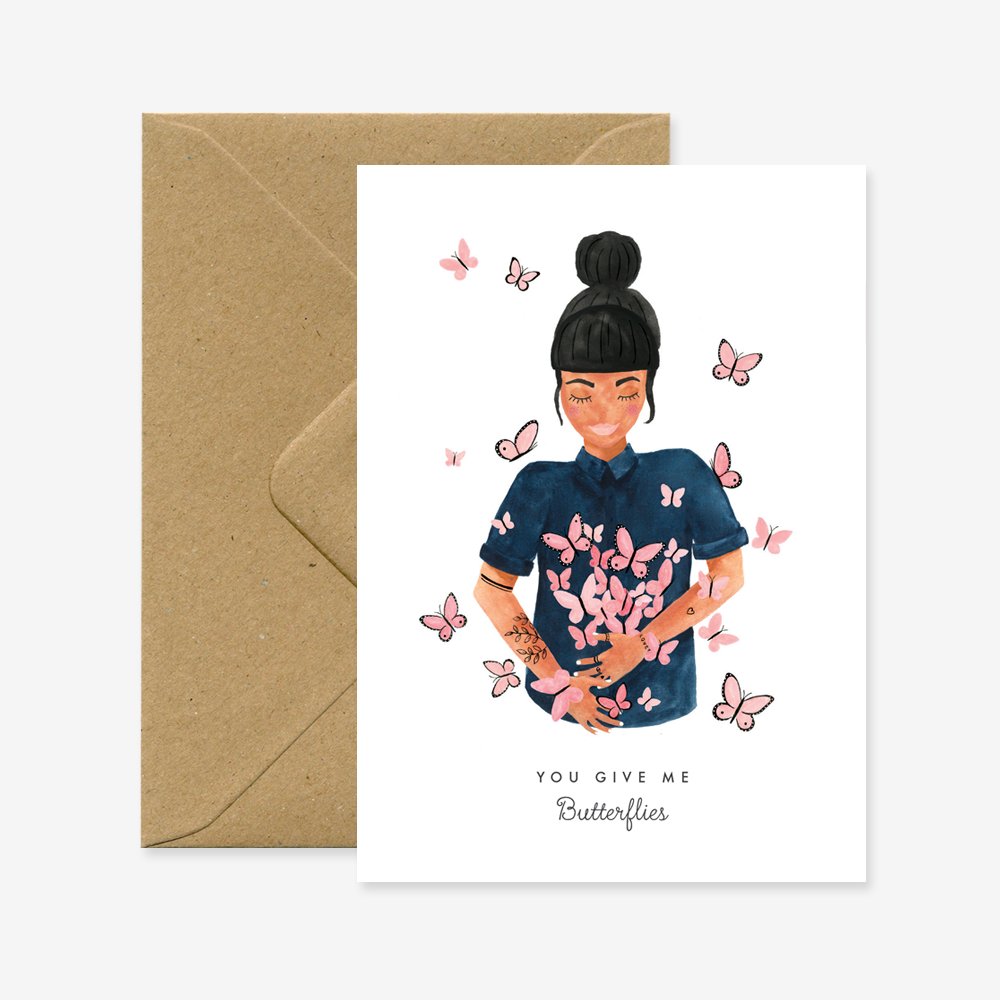 all-the-ways-to-say-butterflies-carte-voeux-papillons-a6 image 1