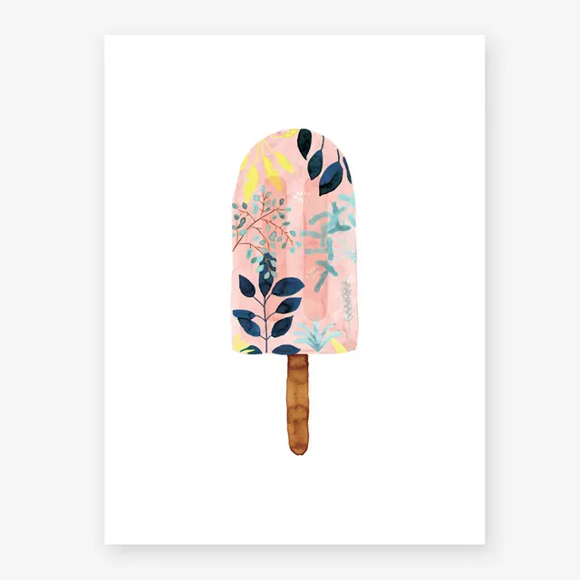 all-the-ways-to-say-popsicle-pink-affiche-18x24-cm-rose image 1
