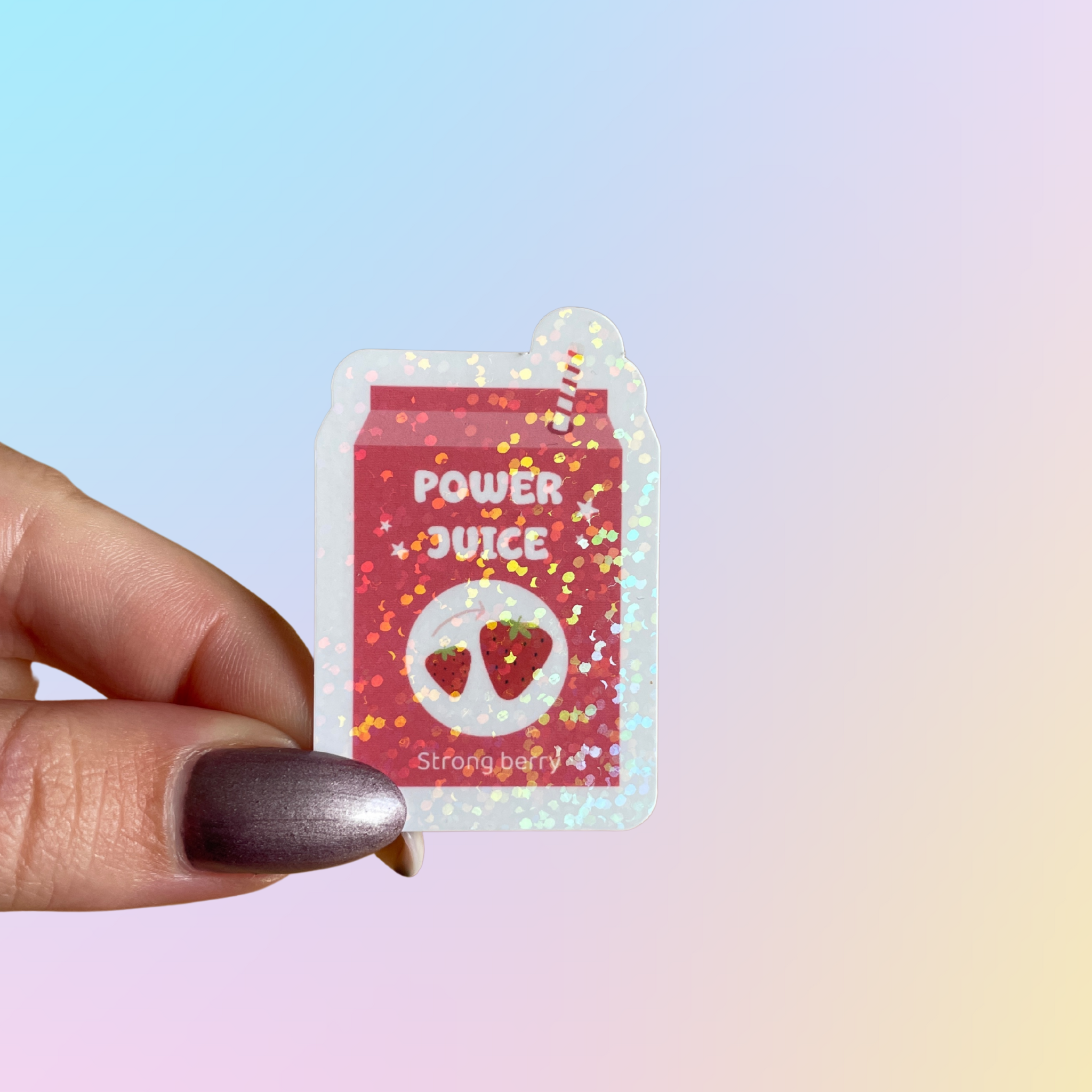 atelier-naholi-stickers-power-juice-autocollant-holographique image 1