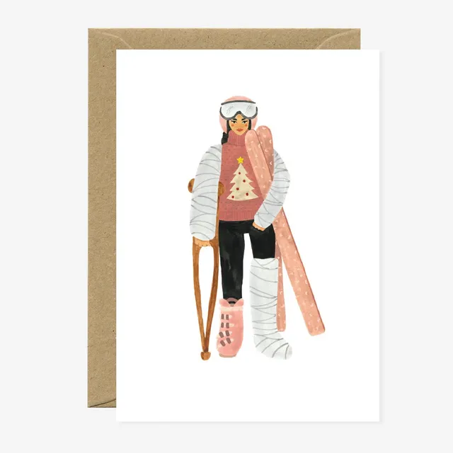 all-the-ways-to-say-ski-fail-woman-carte-no-l-a6-humour image 1