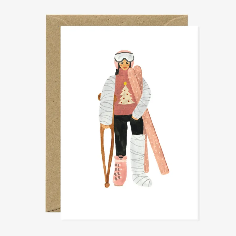 all-the-ways-to-say-ski-fail-woman-carte-no-l-a6-humour image 1
