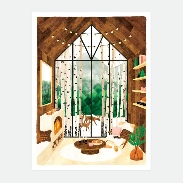 all-the-way-to-say-lapland-affiche-chalet-neige-29-7x39-7-cm image 1