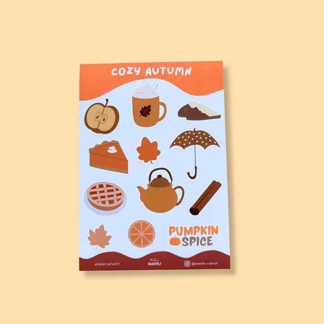 atelier-naholi-planche-cozy-autumn-stickers-a6-papier-mat image 1