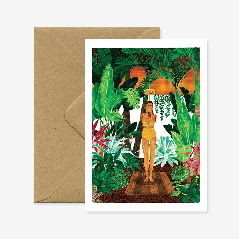 all-the-way-to-say-summer-shower-carte-de-v-ux-dor-e-a6 image 1
