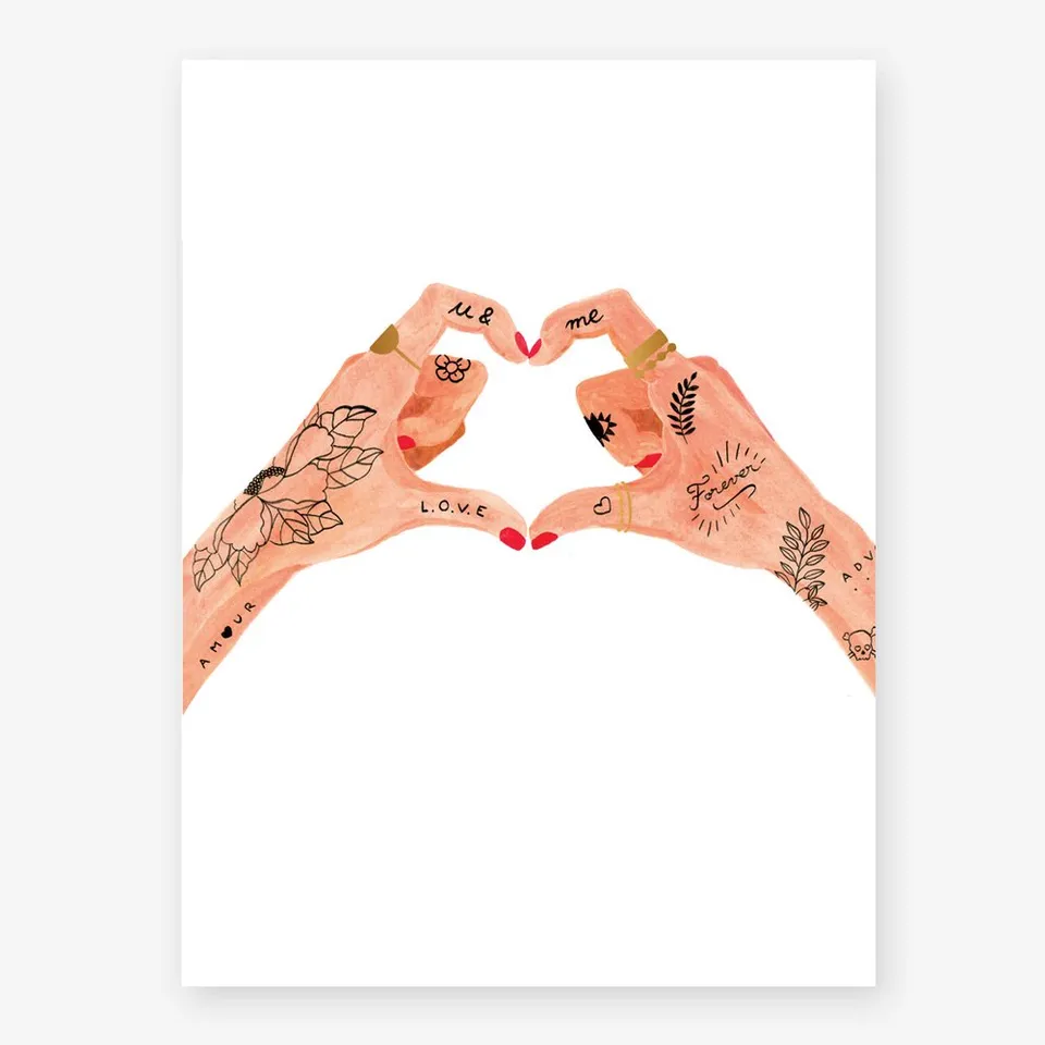 all-the-ways-to-say-hands-of-love-affiche-18x24-coeur image 1