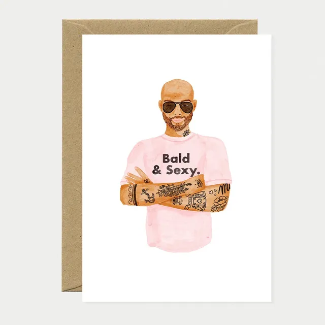all-the-ways-to-say-bald-and-sexy-carte-de-v-ux-humour-a6 image 1