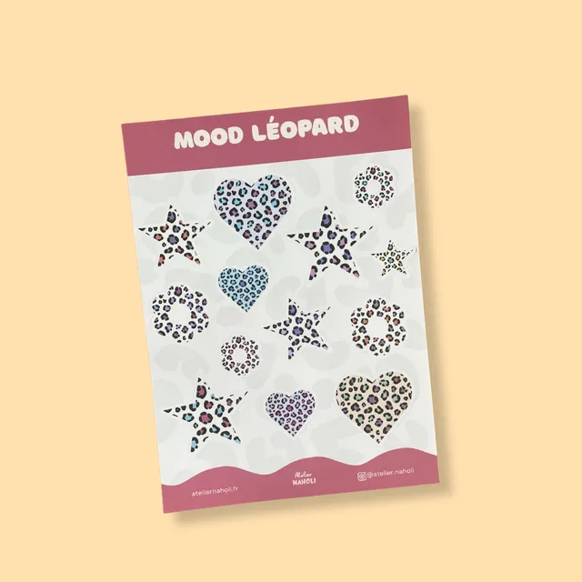 atelier-naholi-planche-stickers-mood-l-opard-a6-13-pi-ces image 1