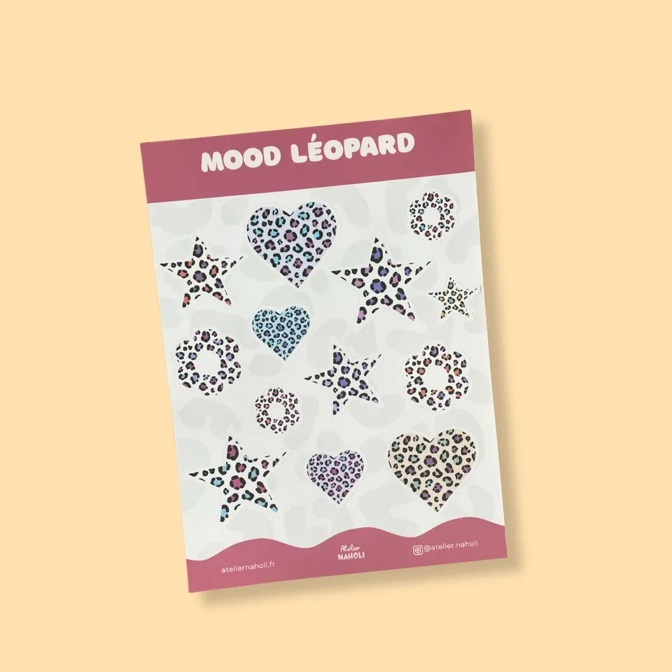 atelier-naholi-planche-stickers-mood-l-opard-a6-13-pi-ces image 1