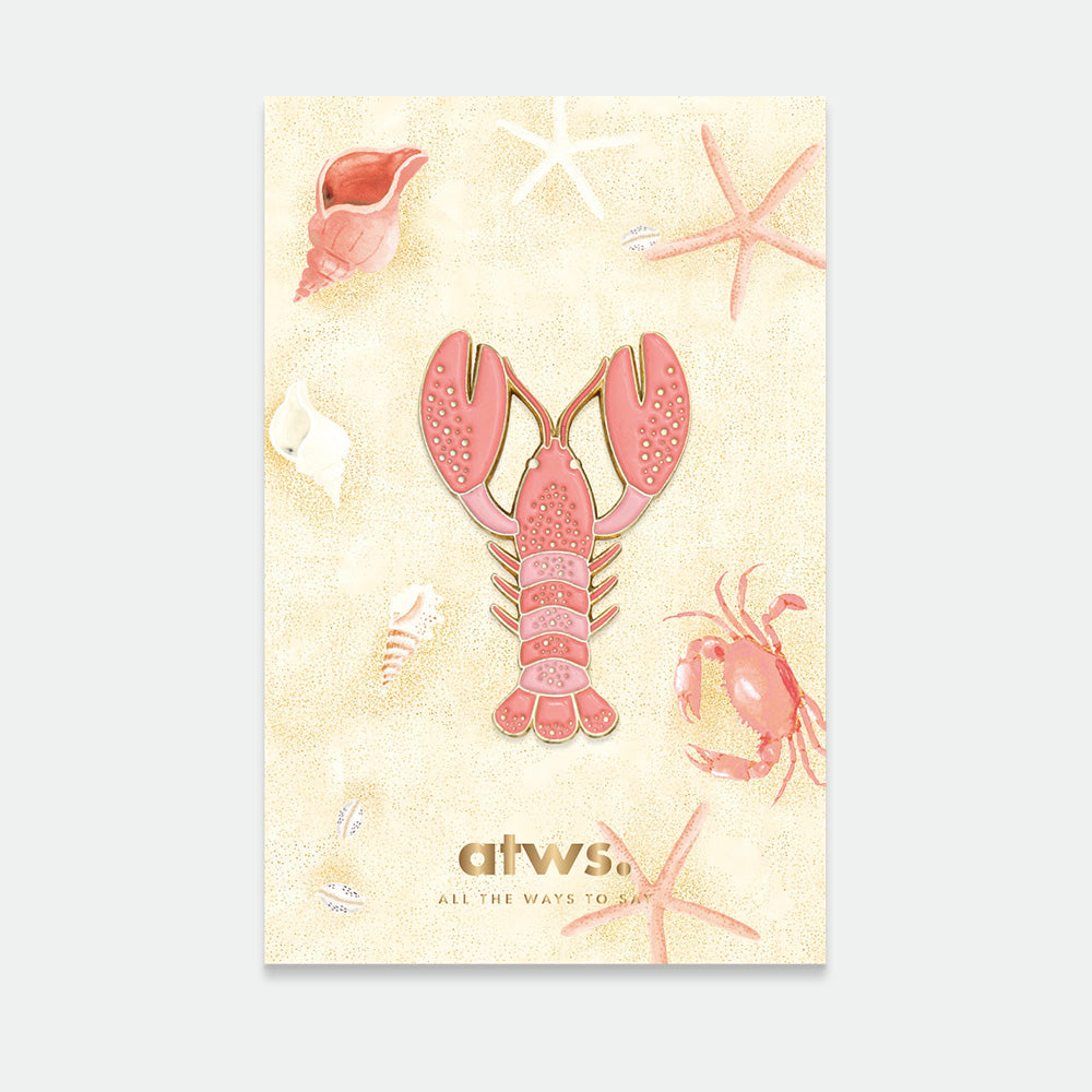 all-the-ways-to-say-lobster-pin-s-homard-rose-dor-23-mm image 1