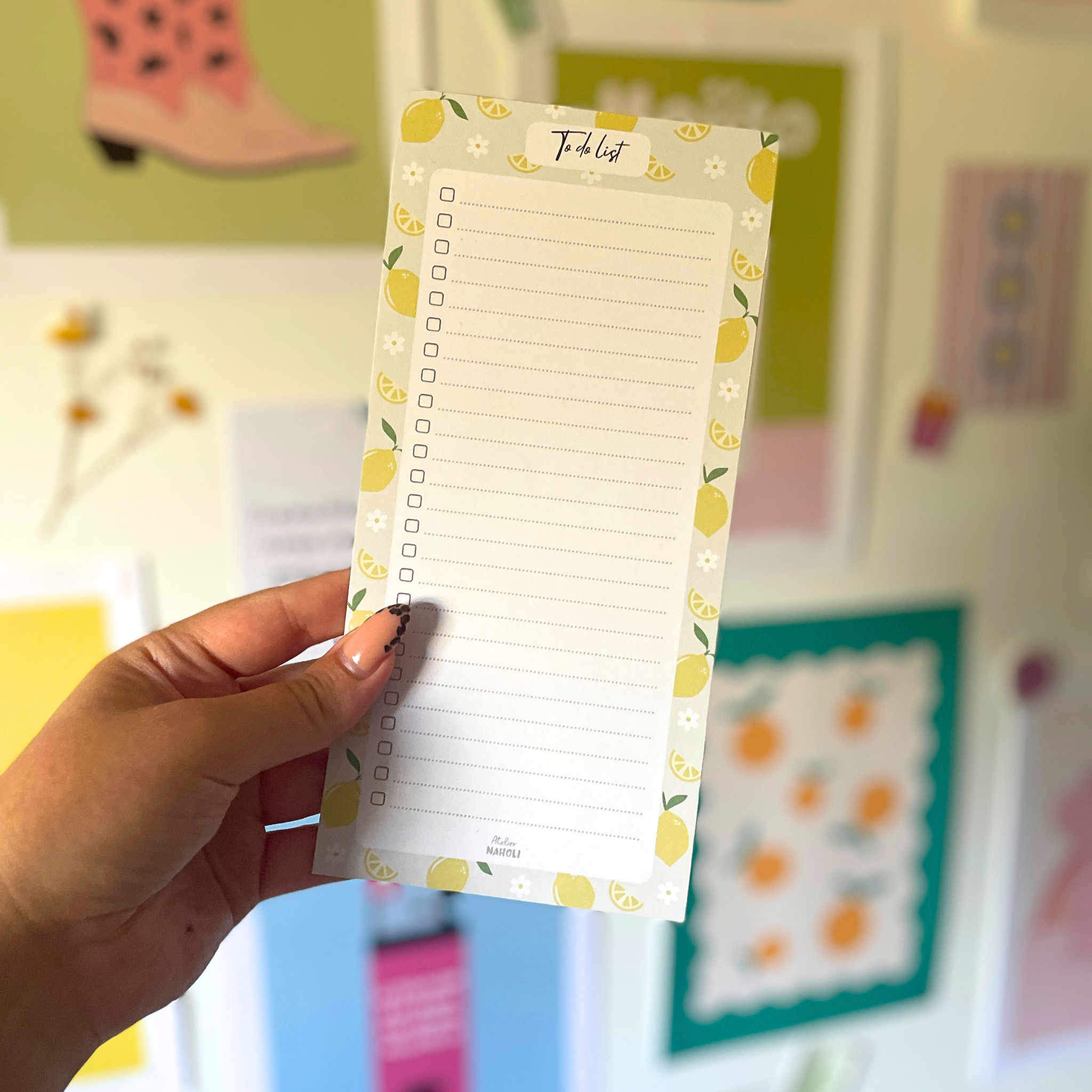 atelier-naholi-bloc-notes-to-do-list-magn-tique-citron-10x21-cm image 2