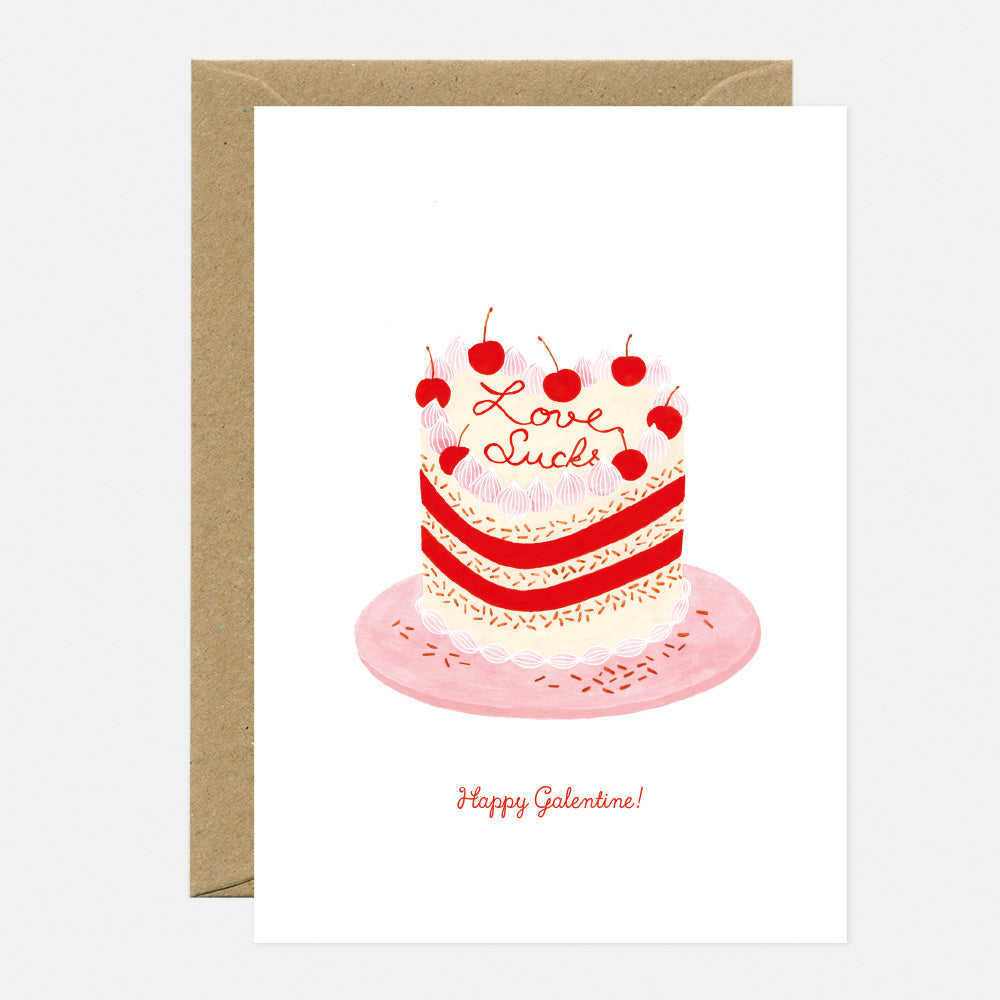 all-the-ways-to-say-love-sucks-cake-carte-de-voeux-a6-humour image 1