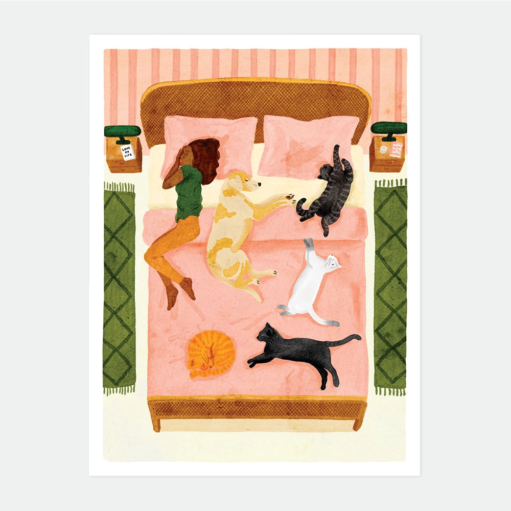 all-the-way-to-say-happy-pets-affiche-chien-chat-18x24cm image 1