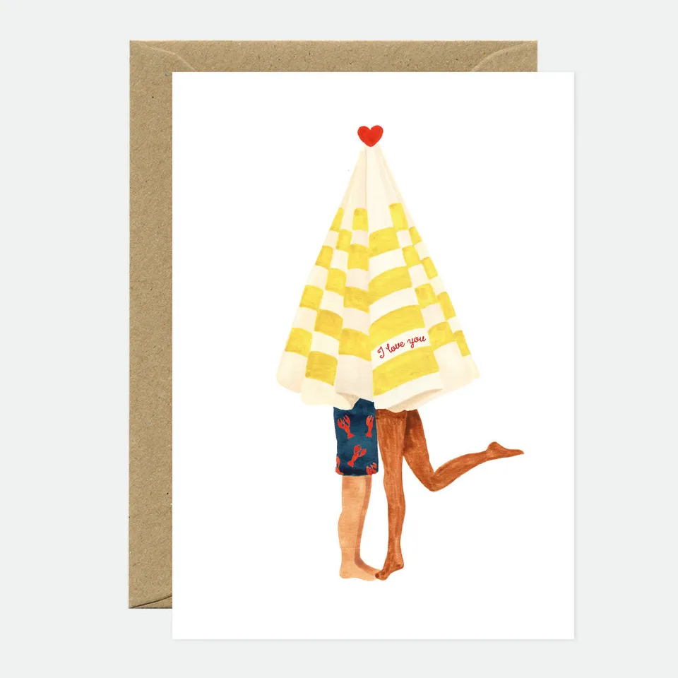 all-the-ways-to-say-beach-umbrella-carte-de-voeux-amour image 1