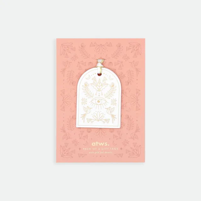 all-the-way-to-say-arche-tiquettes-cadeaux-lot-6-dor-es image 1