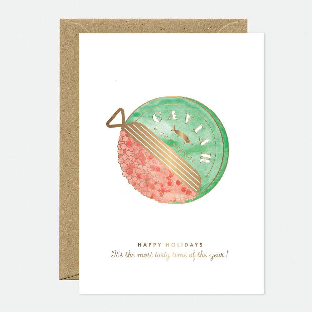 all-the-way-to-say-caviar-carte-de-voeux-a6-dor-e image 1