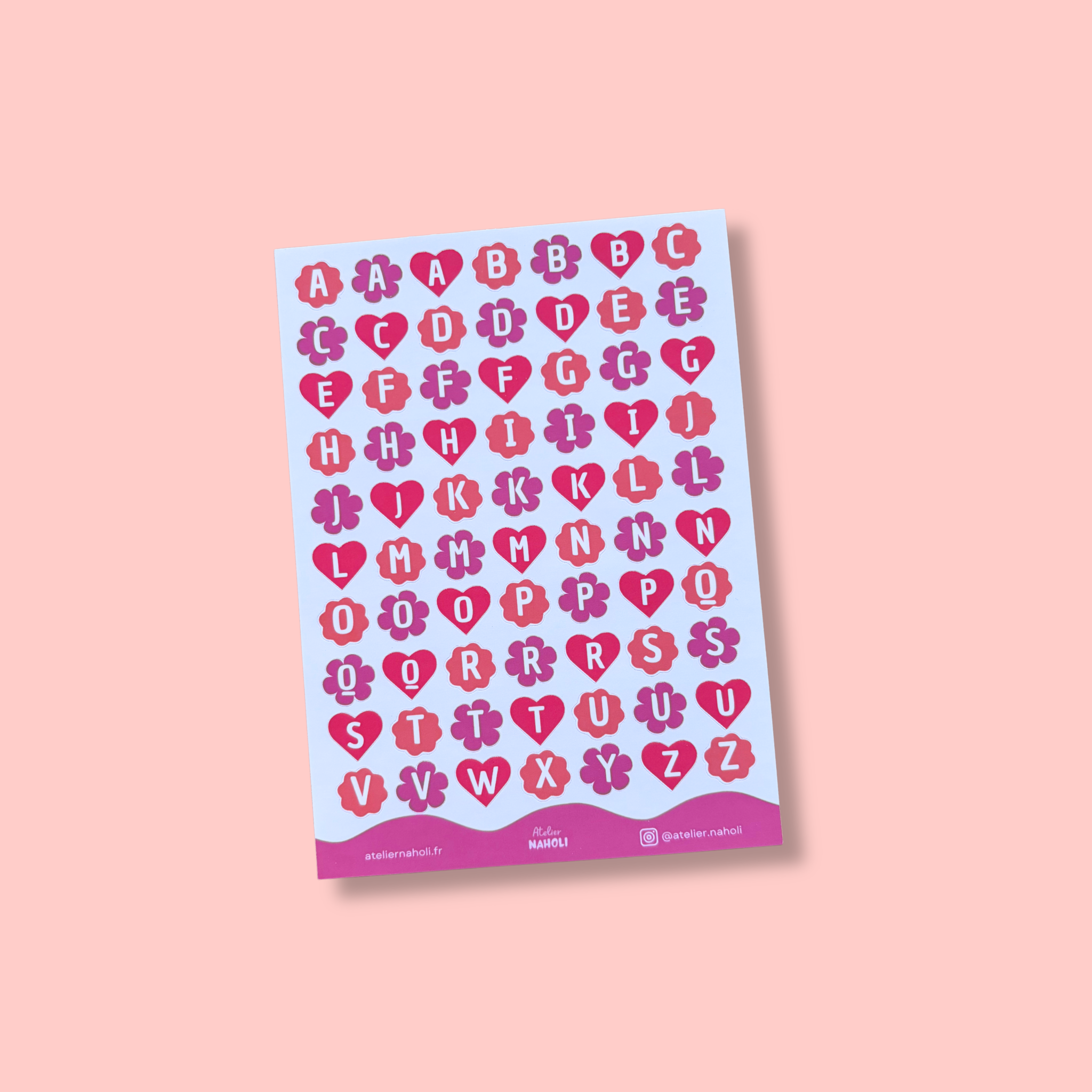 atelier-naholi-planche-de-stickers-alphabet-rouge-a6 image 1