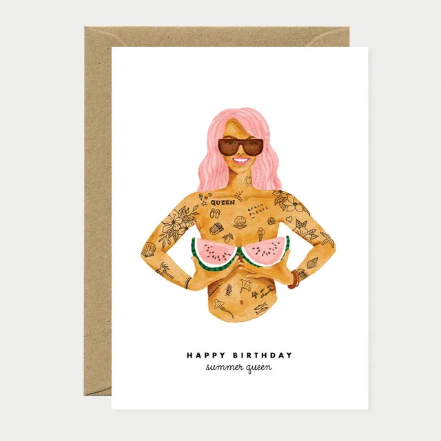 all-the-ways-to-say-summer-queen-carte-anniversaire-a6 image 1