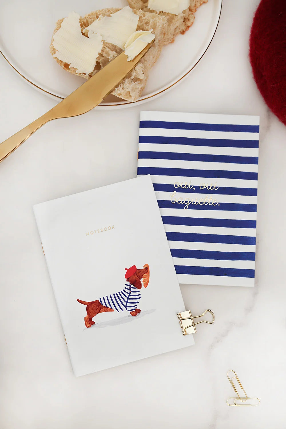 all-the-ways-to-say-oui-baguette-duo-carnets-a6-teckel image 2