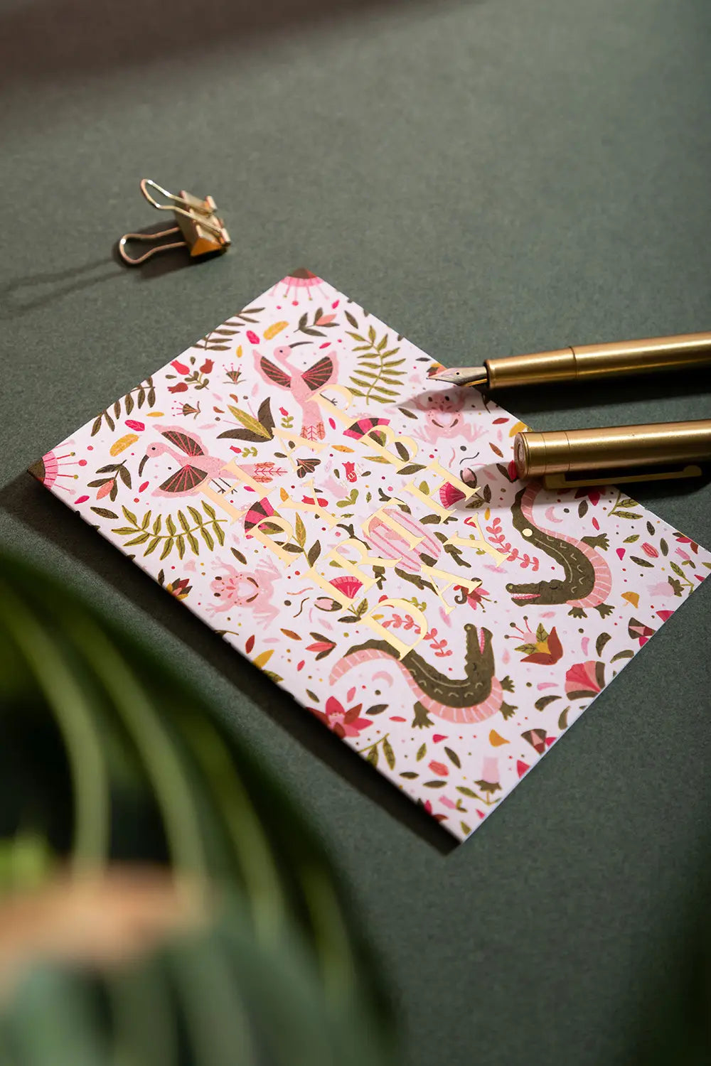 all-the-ways-to-say-pink-croco-carte-anniversaire-a6-dor-e image 2