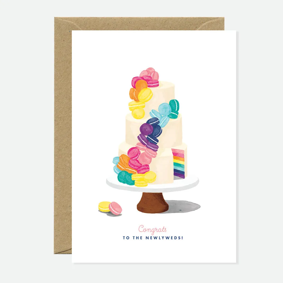 all-the-ways-to-say-newlyweds-pride-carte-mariage-a6-arc-en-ciel image 1