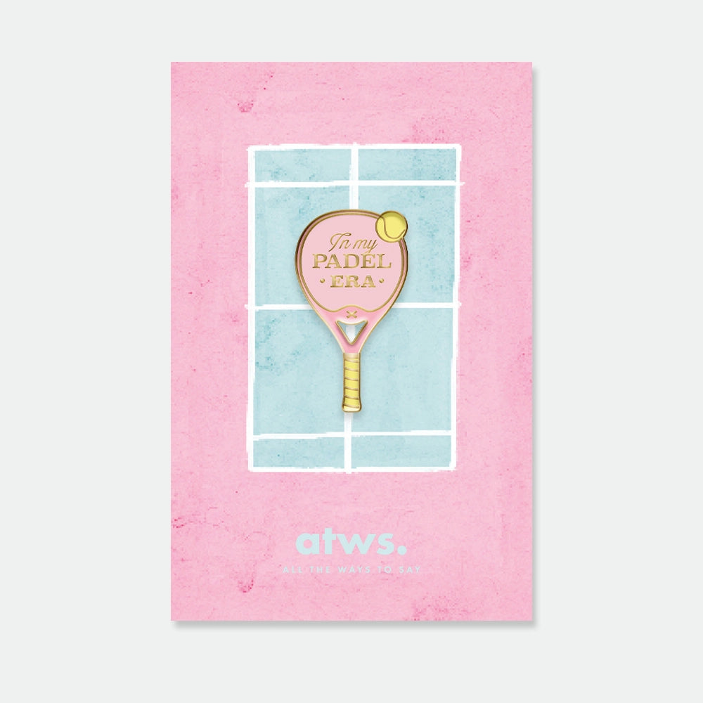all-the-way-to-say-padel-era-pin-s-mail-dor-17x31-mm image 1
