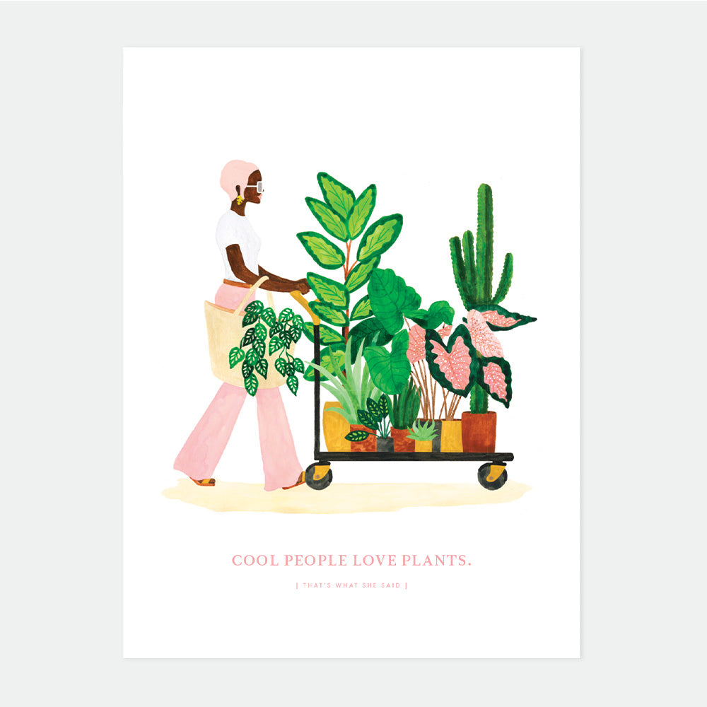 all-the-way-to-say-girl-buying-plants-affiche-nature image 1