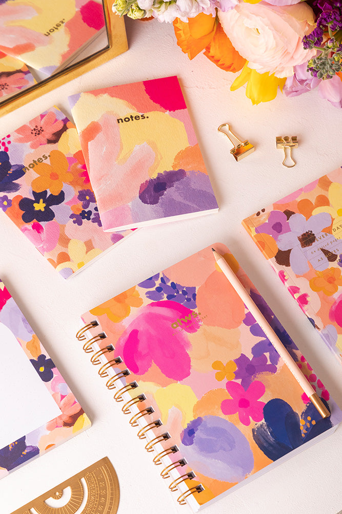 all-the-way-to-say-flower-garden-carnet-spirale-a5-floral image 4