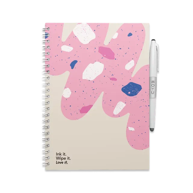 moyu-erasable-notebooks-a5-flamingo-desert-carnet-effa-able-rose image 1