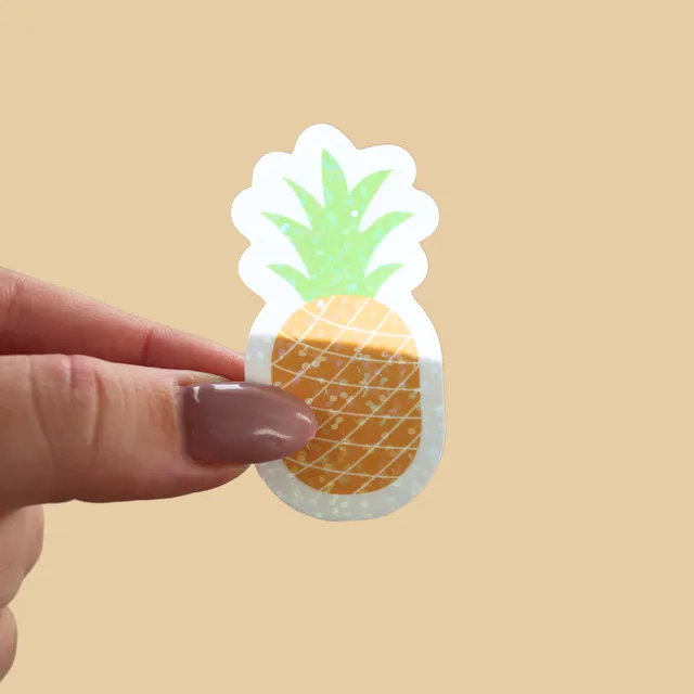 atelier-naholi-stickers-l-unit-ananas-sticker-holographique image 1