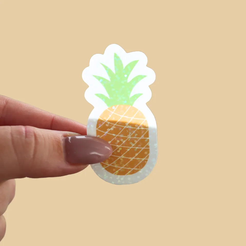 atelier-naholi-stickers-l-unit-ananas-sticker-holographique image 1