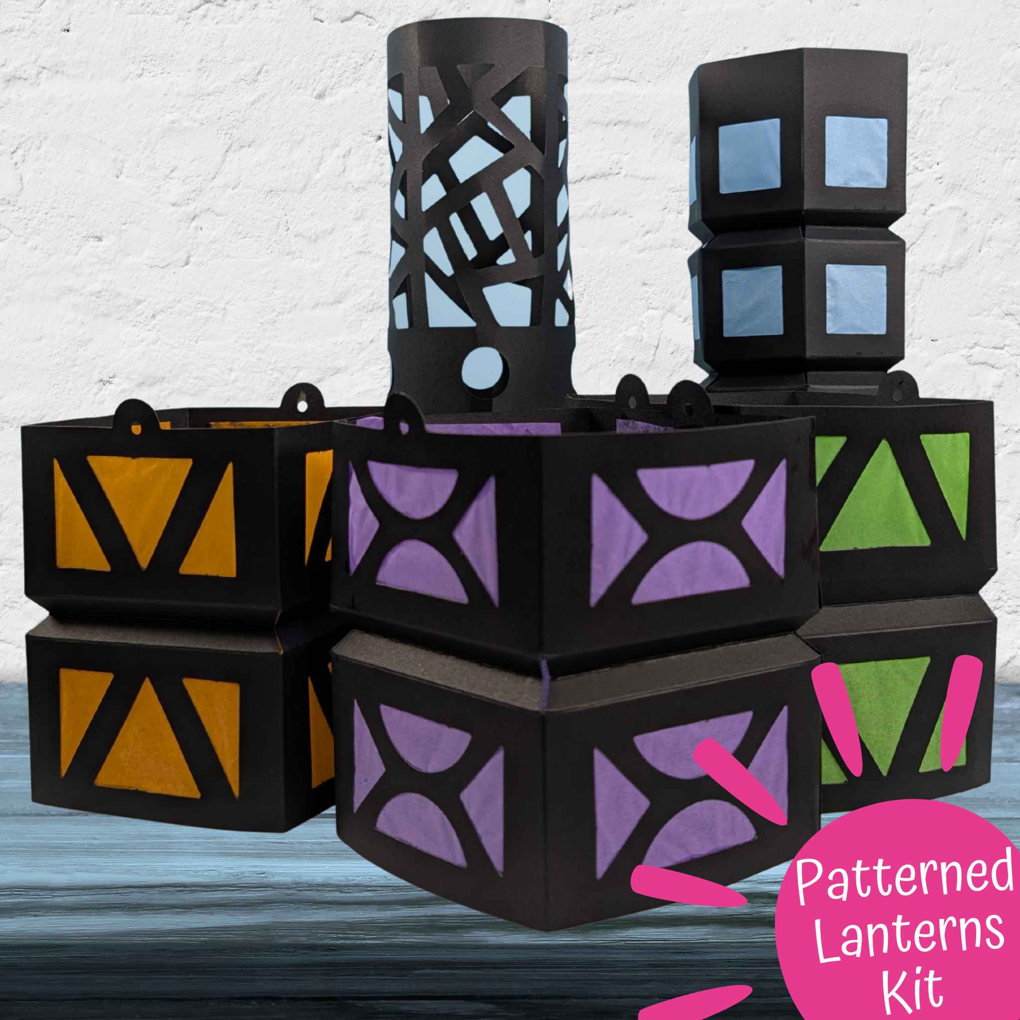 carnival-papers-kit-16-lanternes-papier-g-antes-vitrail image 1