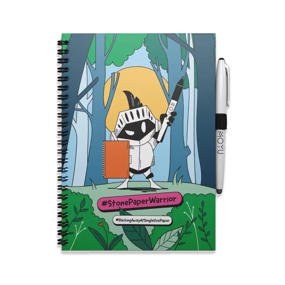moyu-erasable-notebooks-warrior-carnet-effa-able-a5-papier-pierre image 1