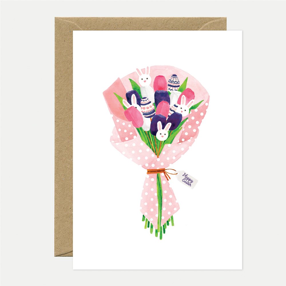 all-the-ways-to-say-easter-bouquet-bunnies-carte-p-ques-a6 image 1