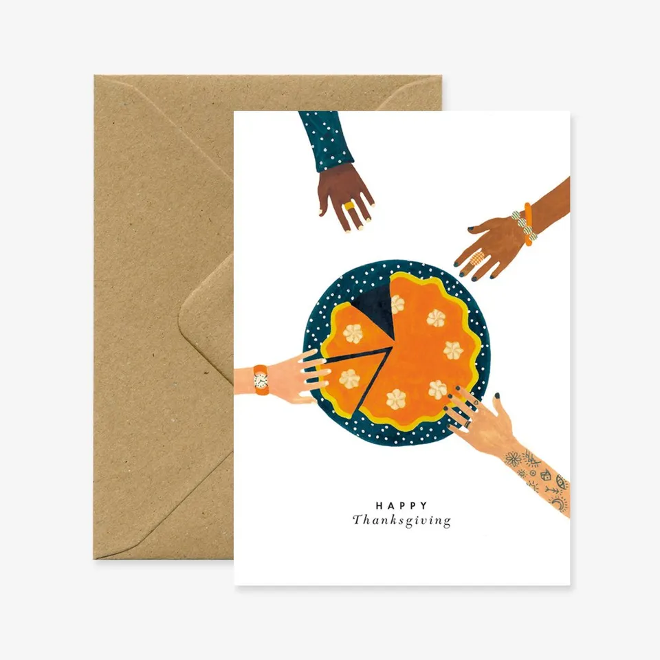 all-the-way-to-say-thanksgiving-pie-carte-de-v-ux-a6-automne image 1