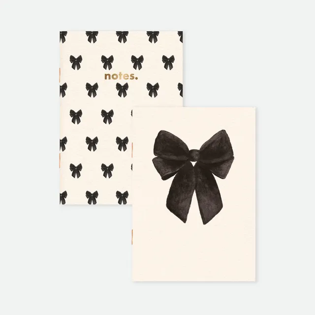 all-the-ways-to-say-duo-black-bow-carnets-poche-a6-noeud image 1