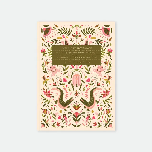 all-the-ways-to-say-pink-croco-carnet-a5-crocodile-rose-dor image 1