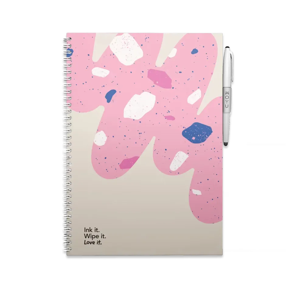 moyu-notebook-a4-effa-able-flamingo-desert-rose-papier-pierre image 1