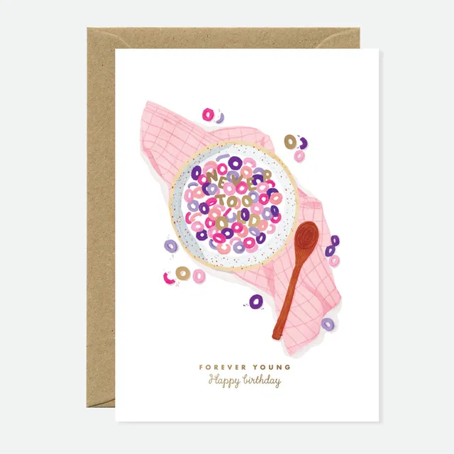 all-the-ways-to-say-cheerios-forever-young-carte-anniversaire-dor-e-a6 image 1