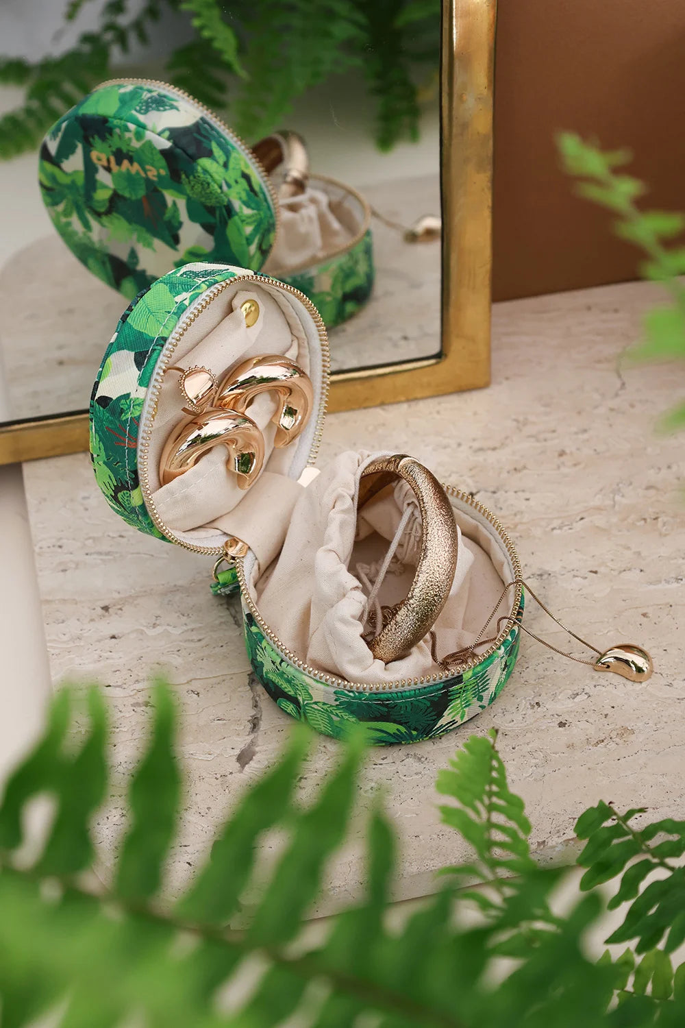 all-the-way-to-say-green-cliff-bo-te-bijoux-ronde-verte-cuir-pu image 2