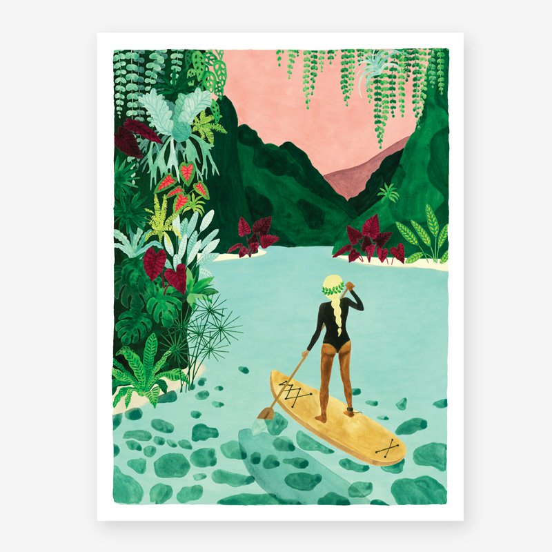 all-the-ways-to-say-paddle-girl-affiche-50-x-70-cm-tropicale image 1