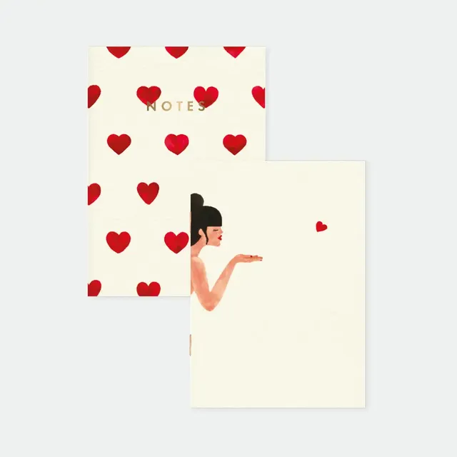 all-the-way-to-say-bisou-duo-carnets-poche-a6-dor image 1