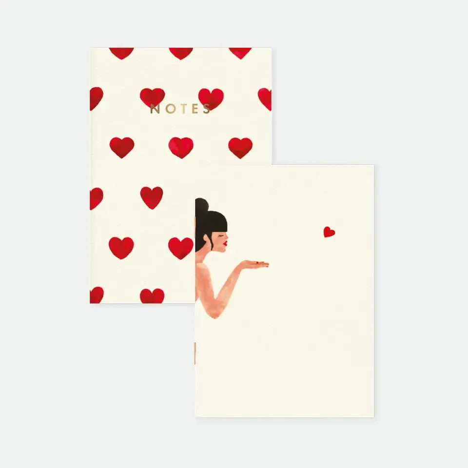 all-the-way-to-say-bisou-duo-carnets-poche-a6-dor image 1