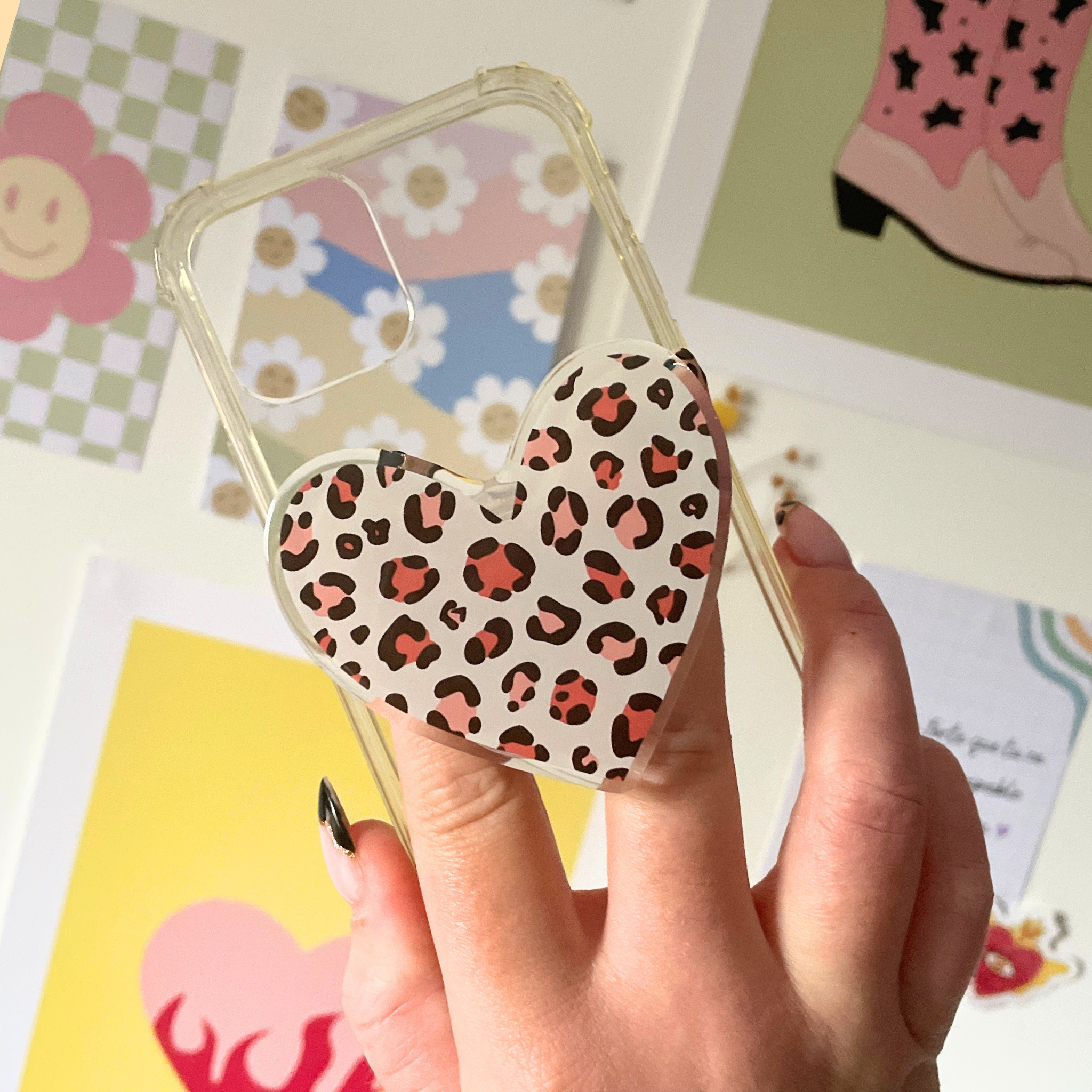 atelier-naholi-phone-grip-coeur-l-opard-automnal-support-6-7-cm image 1