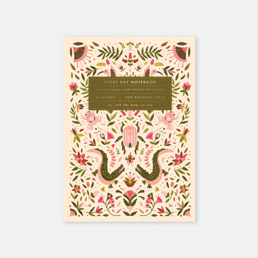 all-the-ways-to-say-pink-croco-carnet-a5-crocodile-rose-dor image 1